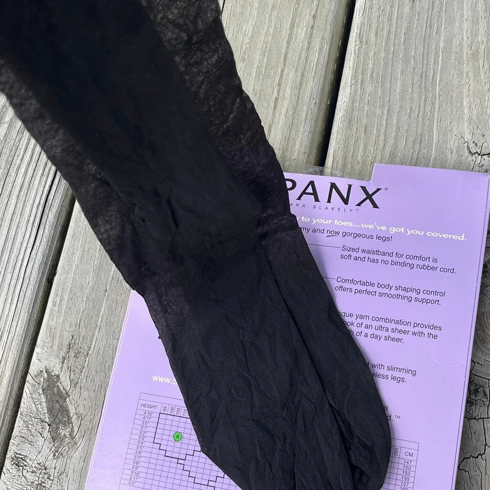 Spanx All The Way‎ Full Length Hose Tummy To Toes Super Control Black Size E